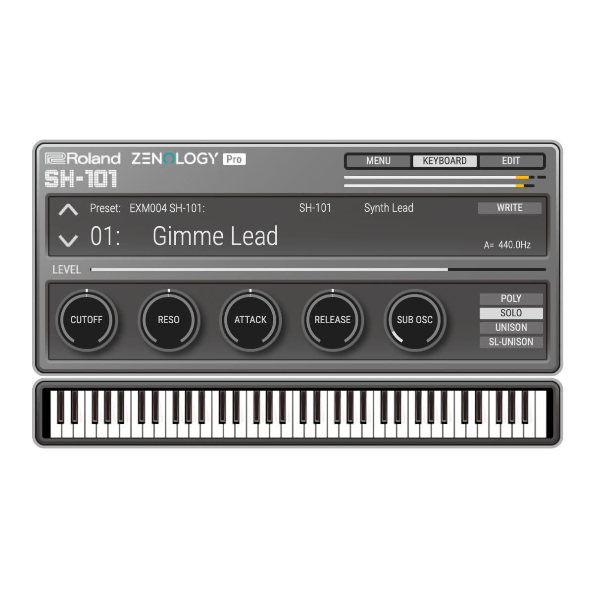 Logiciels instruments virtuels - Roland Cloud - SH-101 Extension