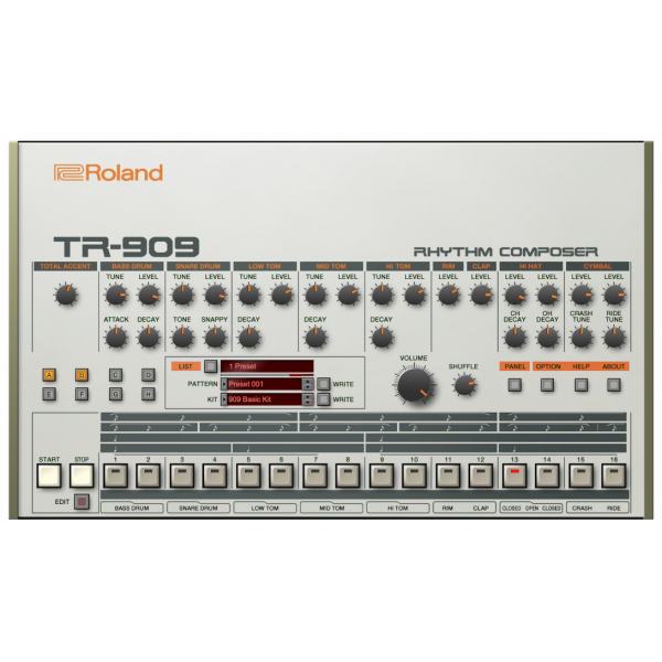 Logiciels instruments virtuels - Roland Cloud - TR-909