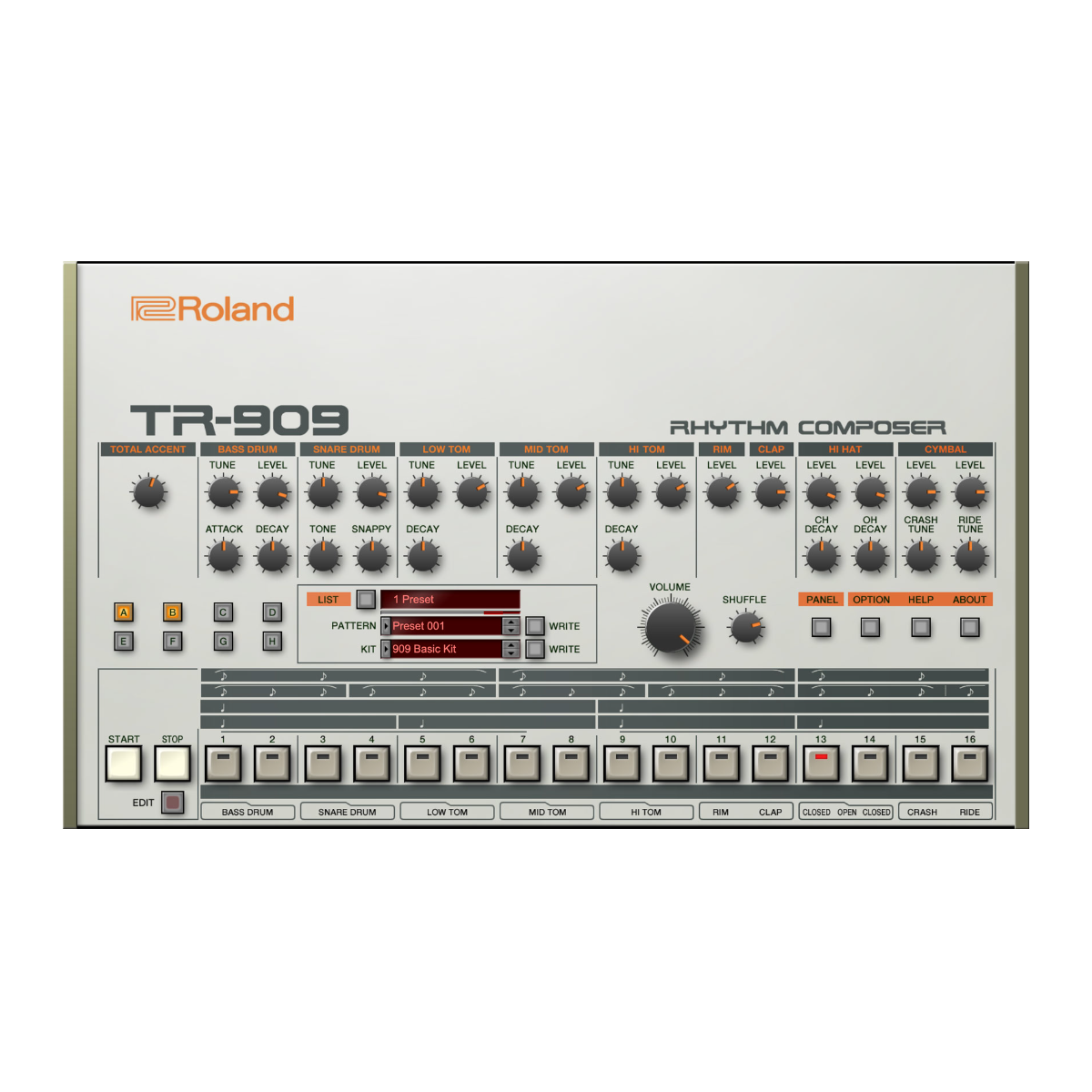 Logiciels instruments virtuels - Roland Cloud - TR-909