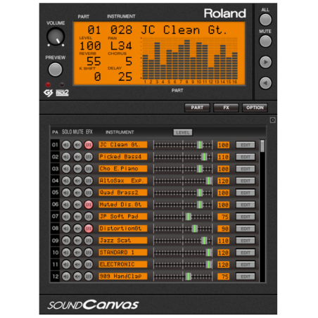 Logiciels instruments virtuels - Roland Cloud - SOUND CANVAS