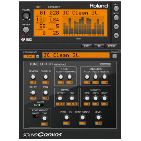 Logiciels instruments virtuels - Roland Cloud - SOUND CANVAS