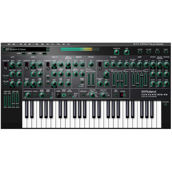 Logiciels instruments virtuels - Roland Cloud - SYSTEM-8 LOGICIEL