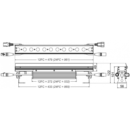 Barres led RGB - BriteQ - LDP-COLORSTRIP 12FC