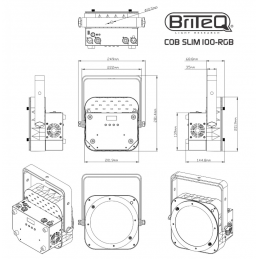 	Projecteurs PAR LED - BriteQ - COB SLIM100-RGB