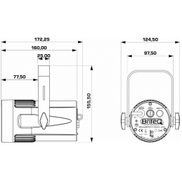 	Projecteurs PAR LED - BriteQ - BEAMSPOT1-TRIAC NW