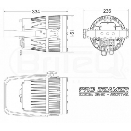 	Projecteurs PAR LED extérieur - BriteQ - PRO BEAMER ZOOM Mk5 - RENTAL