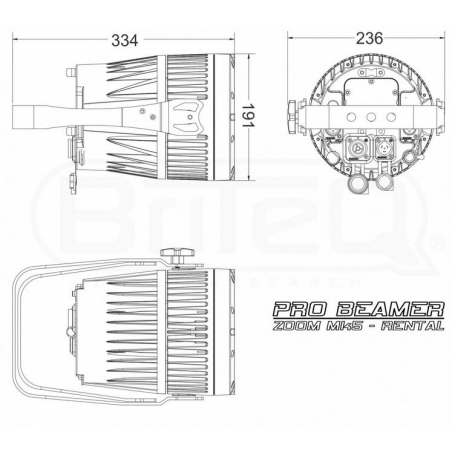 Projecteurs PAR LED extérieur - BriteQ - PRO BEAMER ZOOM Mk5 - RENTAL