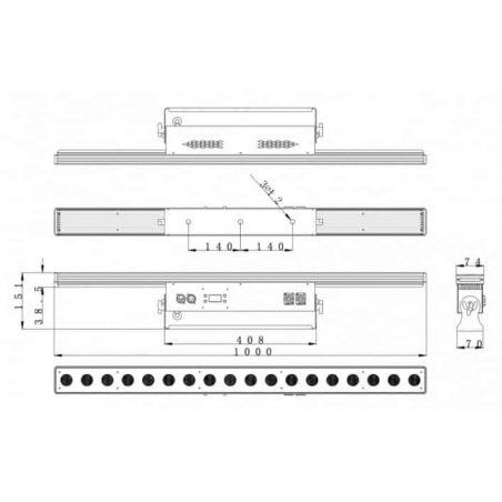 Barres led RGB - Nicols - ASTER BAR 1810