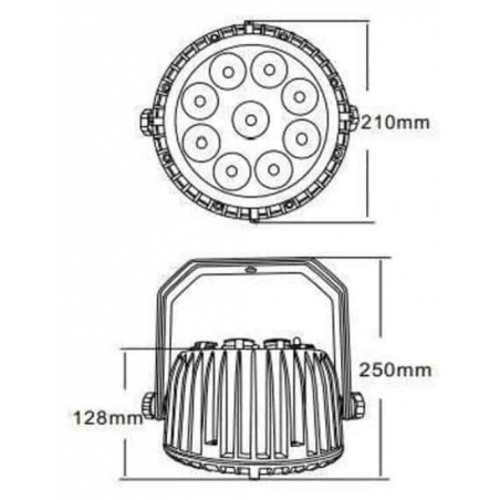 Projecteurs PAR LED extérieur - Nicols - MOOVE PAR 908 IP