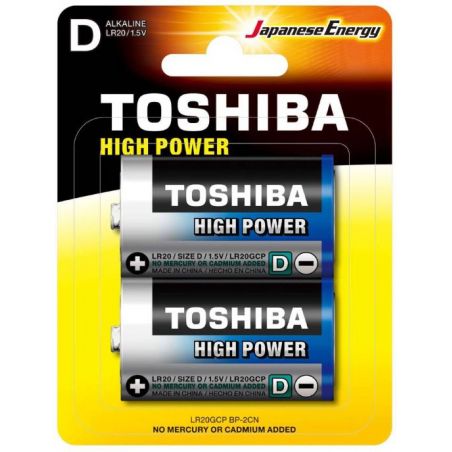 Piles - Toshiba - Pile LR20 (Lot de 2)