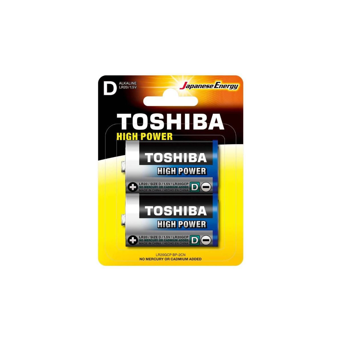 Piles - Toshiba - Piles LR20 (Blister de 2)