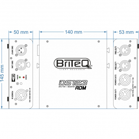 Splitters DMX - BriteQ - DS123-RDM