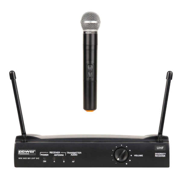 Micros chant sans fil - Power Acoustics - Sonorisation - WM 3400 MH UHF 642 Micros chant sans fil - Power Acoustics - Sonorisation - WM 3400 MH UHF 642