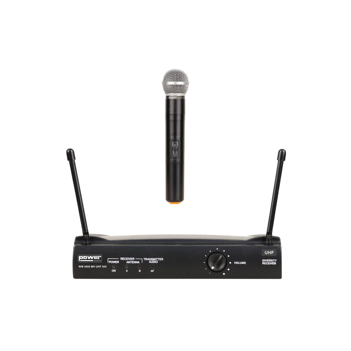 Micros chant sans fil - Power Acoustics - Sonorisation - WM 3400 MH UHF 642