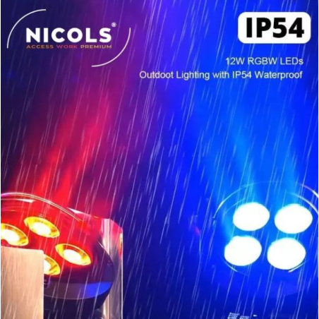 Projecteurs sur batteries - Nicols - Pack MOOVE 412 FC IP FC6