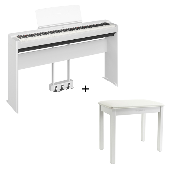 YAMAHA P-225 Blanc + Stand + Banquette + Casque