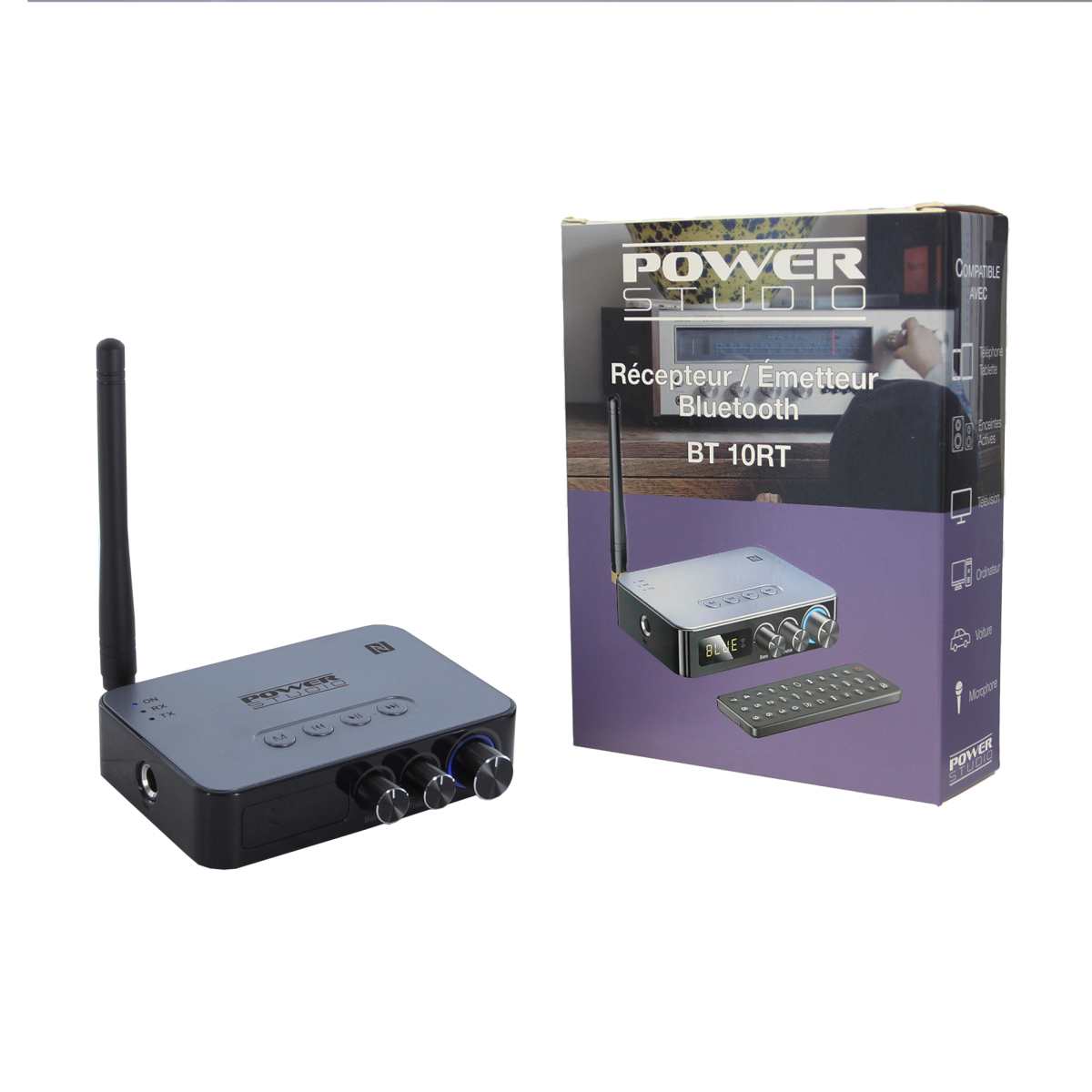 sysy Transmetteur Bluetooth Récepteur Audio BT 5.0 Adaptateur sans fil 3,5  mm Cable AUX 2 en 1 Trans