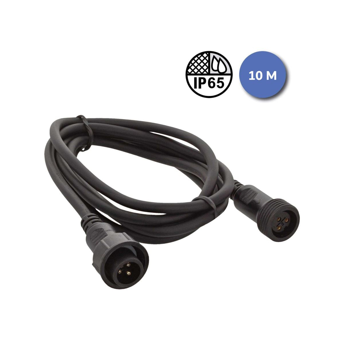 Câbles DMX éclairage XLR 3 points - Power Lighting - CABLE IP DMX 10M IN/OUT