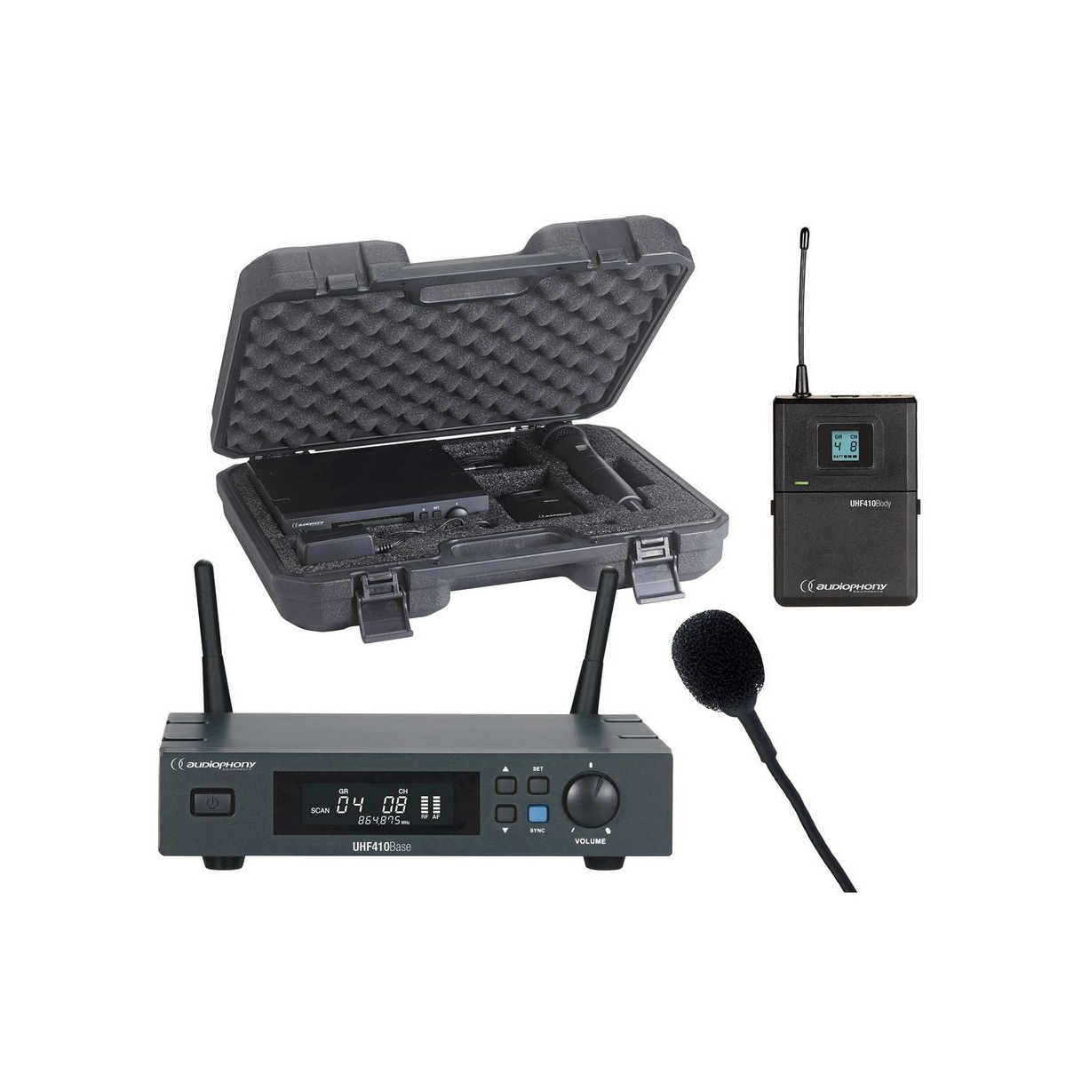Micros cravate sans fil - Audiophony - PACK UHF 410 LAVA F5