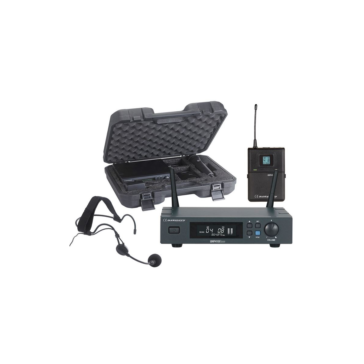 Micros serre-tête sans fil - Audiophony - PACK UHF410 HEAD F5