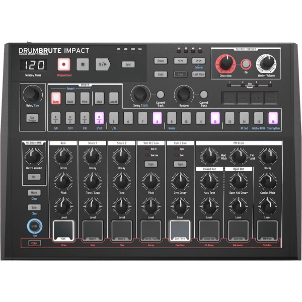 Boites à rythmes et Grooveboxes - Arturia - DRUMBRUTE IMPACT NOIR Boites à rythmes et Grooveboxes - Arturia - DRUMBRUTE IMPACT NOIR