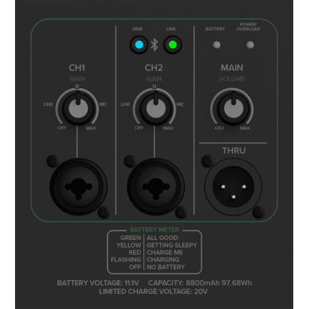 Enceintes amplifiées sur batteries - Mackie - THRASH212 GO