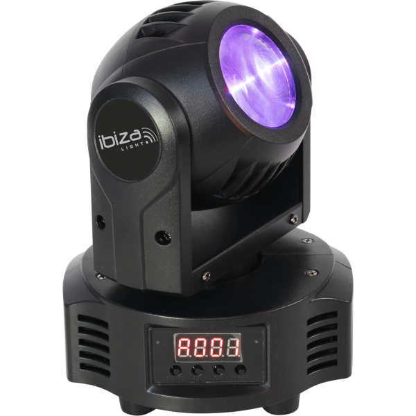Ibiza - STAR-BEAM-WH - Lyre BEAM de 40W RVBB avec 2 anneaux lumineux d'ambiance - Blanc Ibiza - STAR-BEAM-WH - Lyre BEAM de 40W RVBB avec 2 anneaux lumineux d'ambiance - Blanc