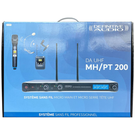 Micros chant sans fil - Definitive Audio - DA UHF MH/PT 200
