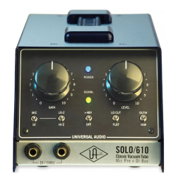 Préampli micros - Universal Audio - SOLO/610