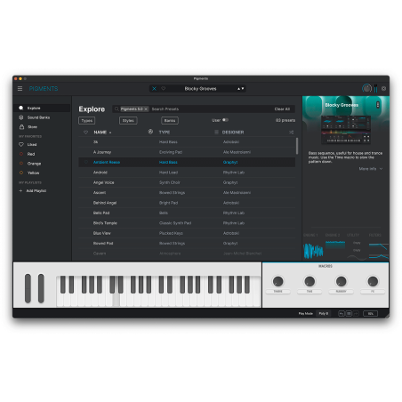 Logiciels instruments virtuels - Arturia - PIGMENTS 5