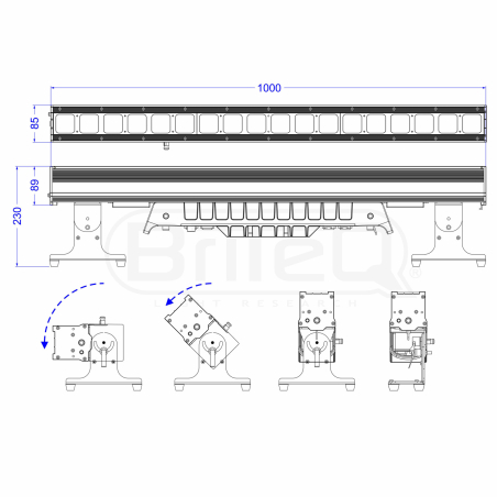 Barres led extérieures - BriteQ - BTI-BEAMBAR18