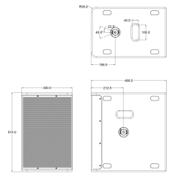 	Caissons de basse passifs - Audiophony - ILINESUB12P (NOIR)