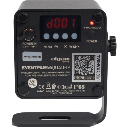 Projecteurs sur batteries - Algam Lighting - EVENT PAR 44 QUAD IP