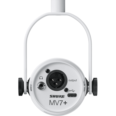 Micros Podcast et radio - Shure - MV7+ (BLANC)