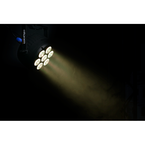 PAR Wash LED Algam Lighting PARWASH 76 RING, 7 LED RGBW Da 6W + Anello RGB, DMX, Telecomando, Per Spettacoli E Eventi