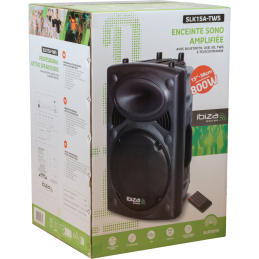 	Enceintes amplifiées bluetooth - Ibiza Sound - SLK15A-TWS