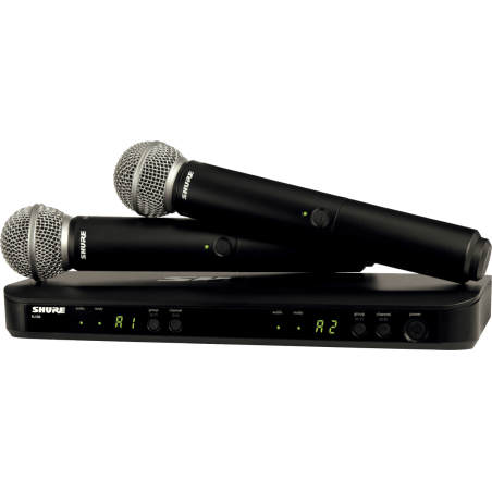 Micros chant sans fil - Shure - BLX288E-SM58-H8E
