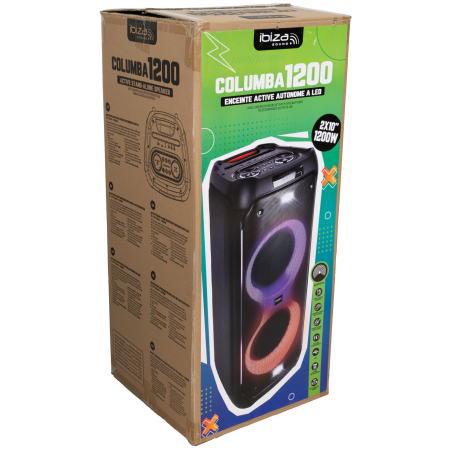 Enceintes Bluetooth Portables - Ibiza Sound - COLUMBA1200