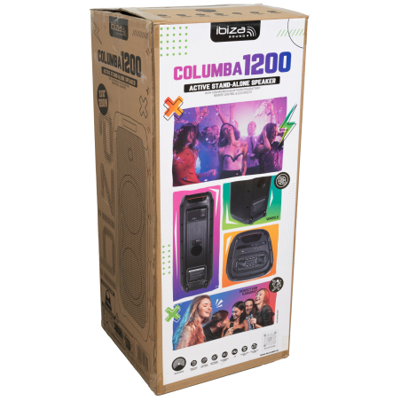 Enceintes Bluetooth Portables - Ibiza Sound - COLUMBA1200