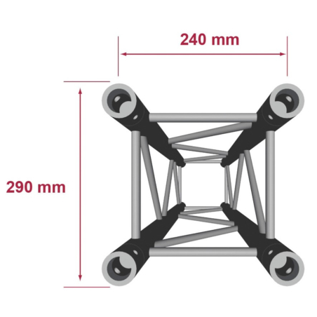 Structures Alu Quatro 290 Charge Lourde Silver - ConteStage - QUATRO-100