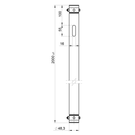 Structures Alu Tube 50mm Black - ConteStage - BT-TRUSS TUBE BLK 2000