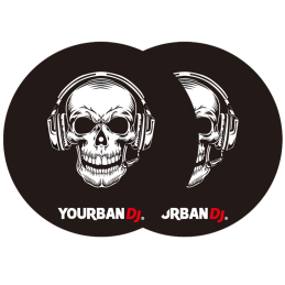 Feutrines platines vinyles DJ - Yourban DJ - YS 320 SKULL BL