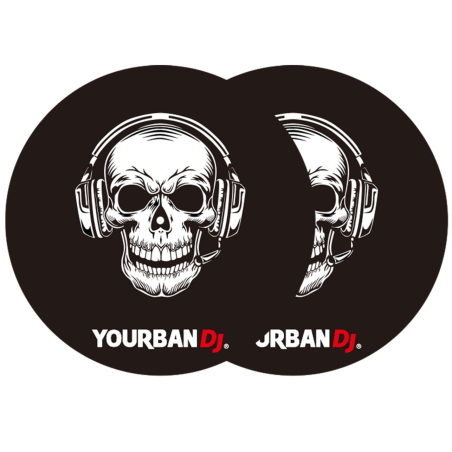 Feutrines platines vinyles DJ - Yourban DJ - YS 320 SKULL BL