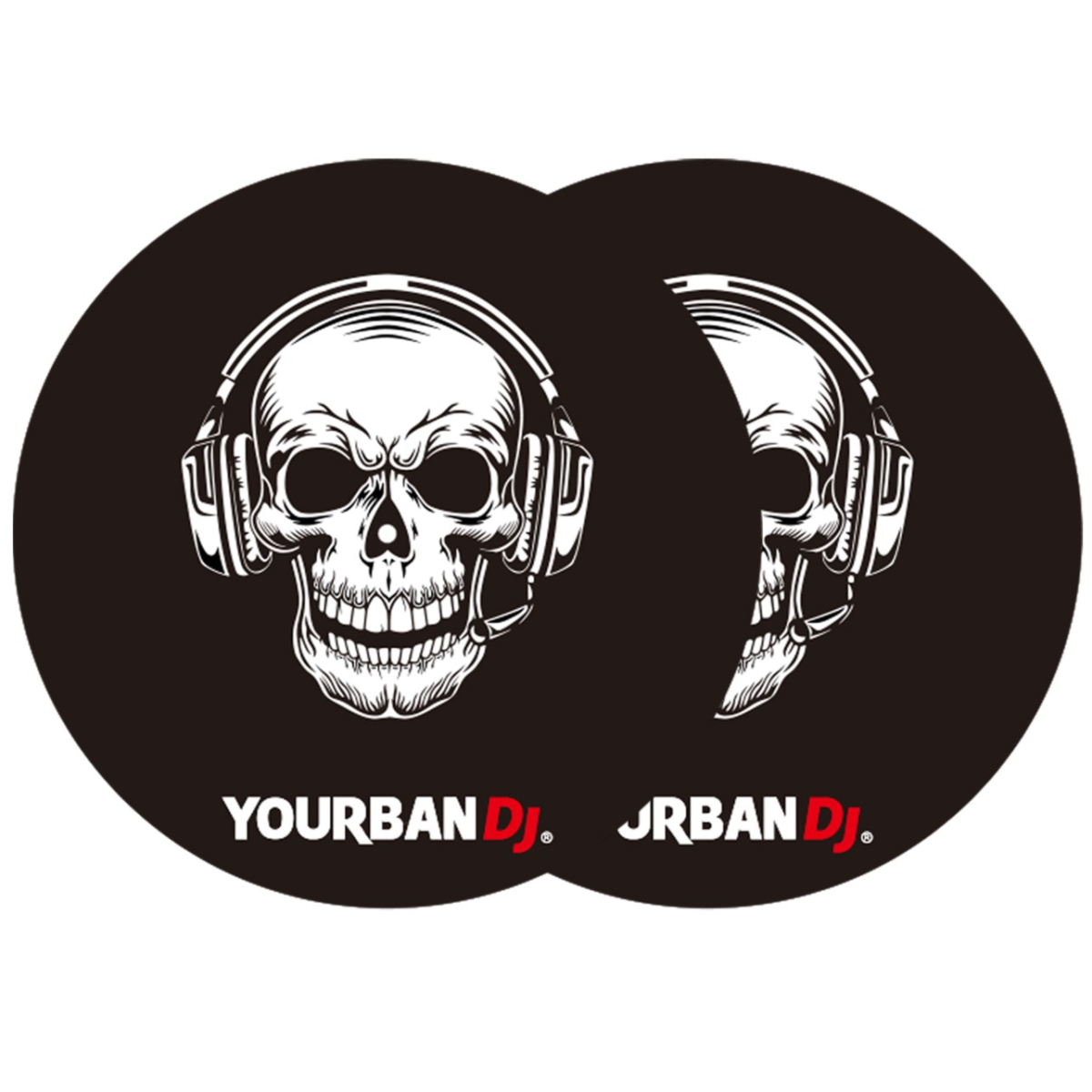 Feutrines platines vinyles DJ - Yourban DJ - YS 320 SKULL BL
