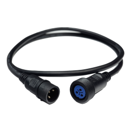 	Câbles DMX éclairage XLR 3 points - Algam Lighting - DMX-IP65-HEX (1m)