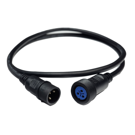 Câbles DMX éclairage XLR 3 points - Algam Lighting - DMX-IP65-HEX (1m)