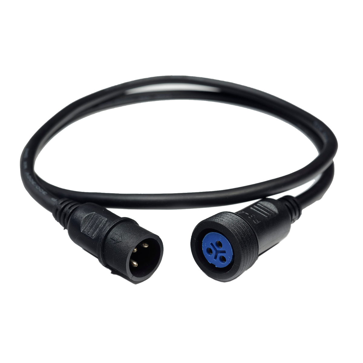 Câbles DMX éclairage XLR 3 points - Algam Lighting - DMX-IP65-HEX (1m)
