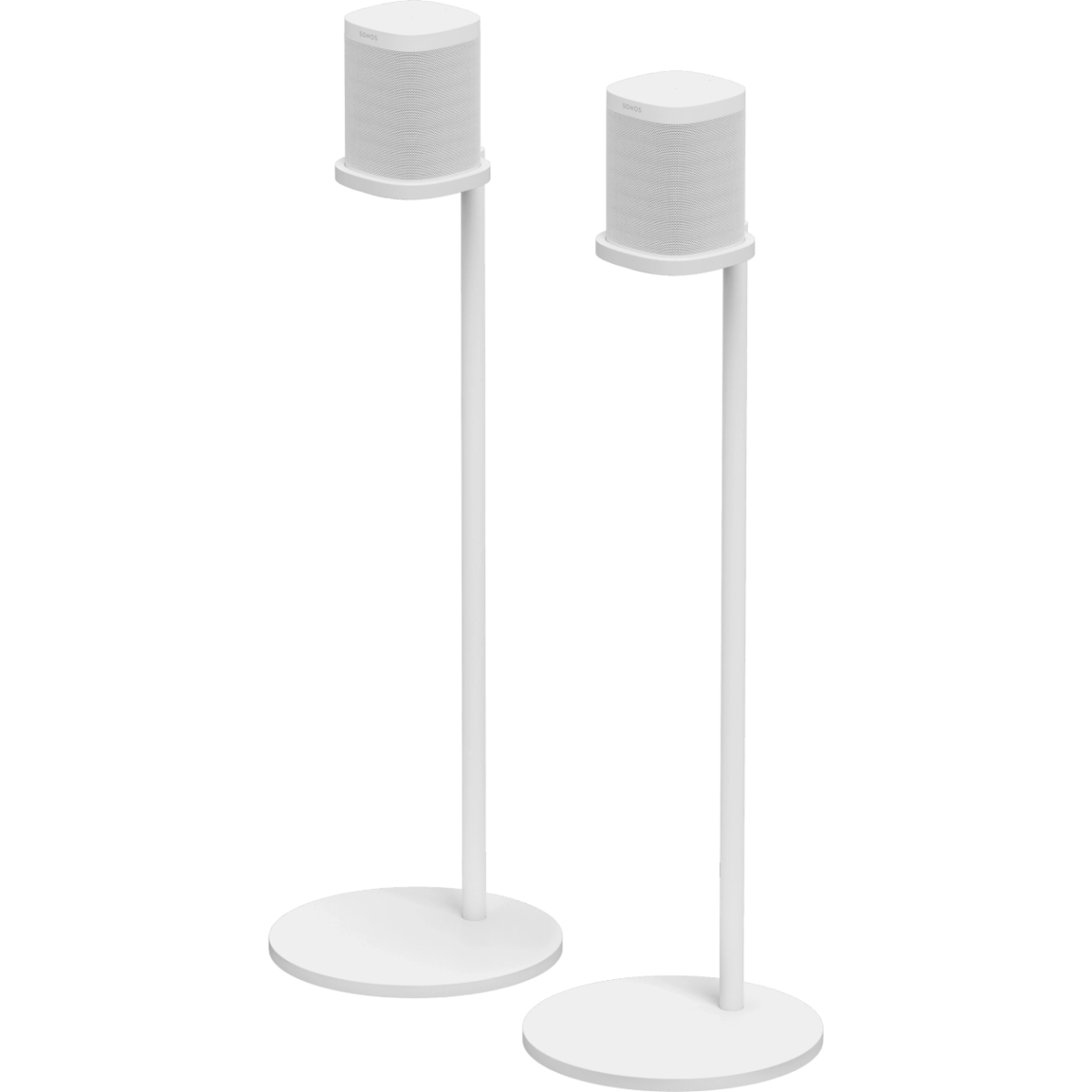 Pied Enceinte RICOO LH073 Pour SONOS One (SL) - Hauteur 1182 Mm - Gestion Des Câbles Intégrée - Support Jusqu'à 10 Kg - Noir