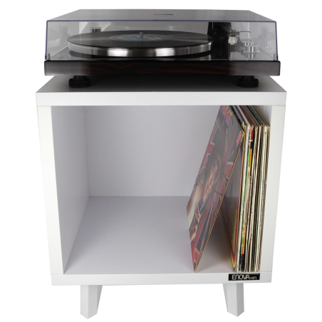 Meubles Disques et Platines Vinyles - Enova Hifi - Vinyle Lover Cube WH