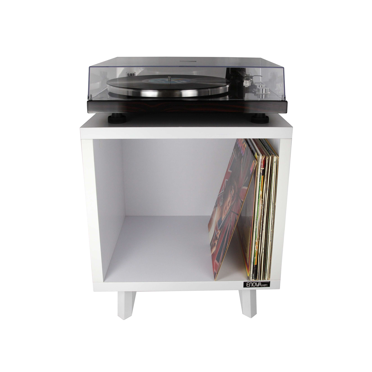 Meubles Disques et Platines Vinyles - Enova Hifi - Vinyle Lover Cube WH